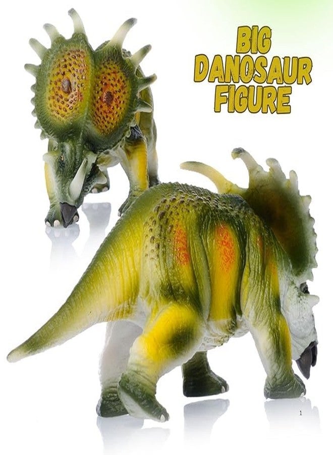 Mallexo لعبة ديناصور تي-ريكس واقعية من ماليكسو للأطفال، مجسم ديناصور ترايسيراتوبس جذاب من عصور ما قبل التاريخ للبنات والأولاد، لعبة تعليمية وتدريبية لحيوانات الغابة البرية، أفضل هدية عيد ميلاد. - Image 2